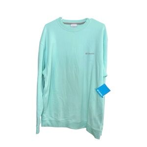 Columbia Size XL Men's Blue Mint Hart Mountain II Crewneck Sweatshirt